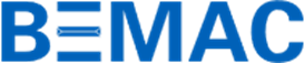 Sininen Bemac-logo.